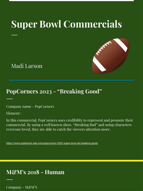 Super Bowl Commercials | PDF