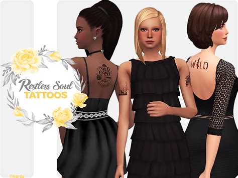 Restless Soul: A Sims 4 CC Tattoos Set