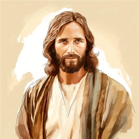 Premium Photo Jesus Christ Watercolor Illustration Of Jesus