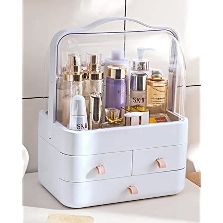 Amazon RMAN Makeup Organizer And Storage For Vanity With Lid And