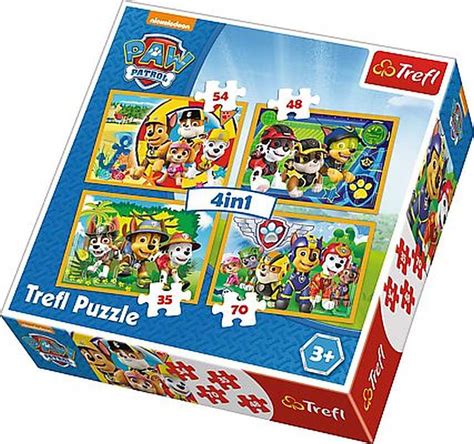 Foto Puzzle Trefl Puzzle Paw Patrol Vždy včas 4v1 Zboží