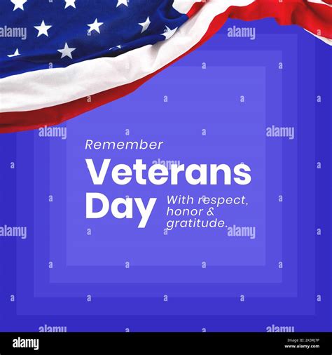 Composition Of Veteran Day Text With Flag Of United States Of America