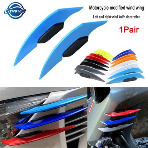 1pair Universal Motorcycle Winglet Aerodynamic Spoiler Wing With