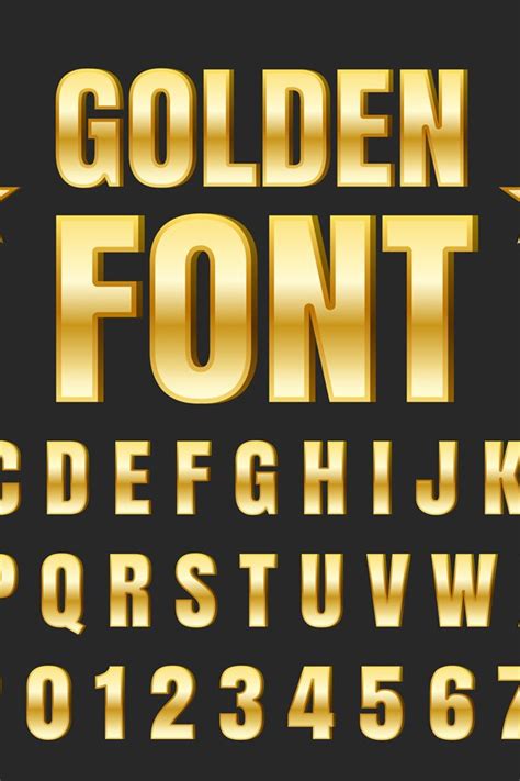 Glossy Gold Fonts