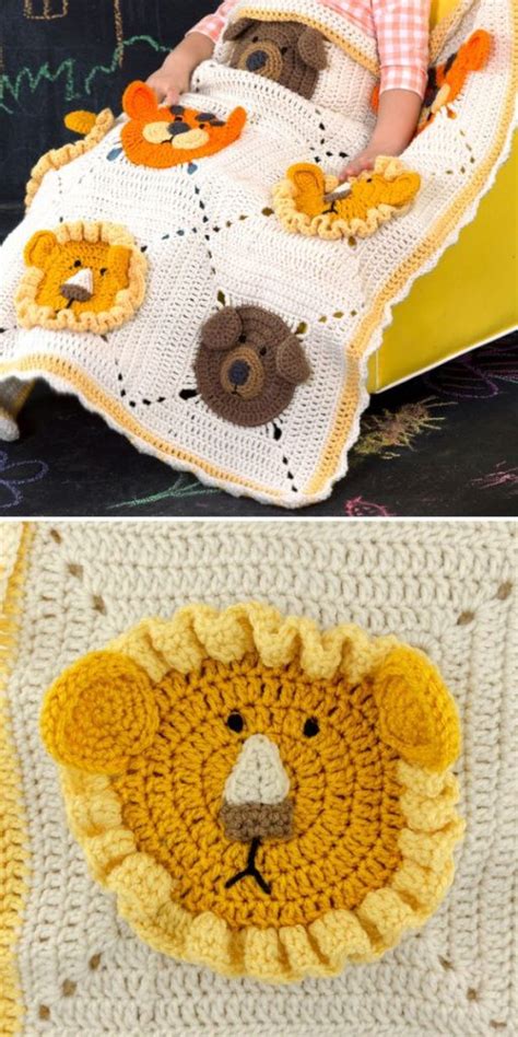 18 Cute Animal Crochet Baby Blankets - Pattern Center