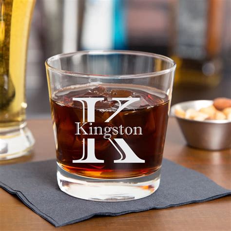 Monogram Whiskey Glasses Father Of The Bride Personalized Etsy