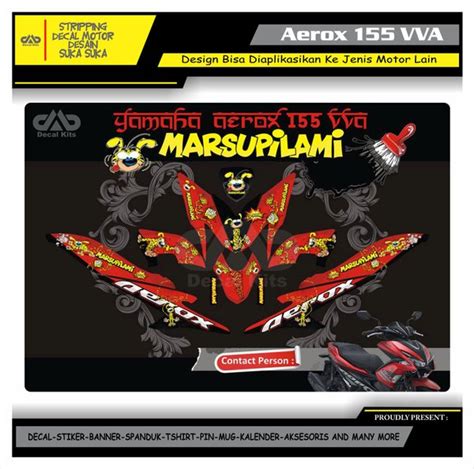 Jual Sticker Striping Motor Decal Stiker Aerox Vva Full Body