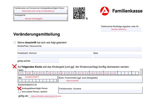 Jak Zmienić Numer Konta Na Które Ma Być Przelewane Kindergeld Odzyskaj Kindergeld