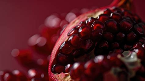 Pomegranate Close Up Ripe Pomegranate Pomegranate Seeds Red Fruit