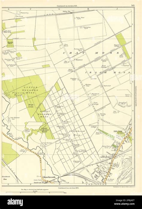 LANCASHIRE Glazebrook Great Woolden Wood Irlam Cadishead Moss Chat 1935 ...