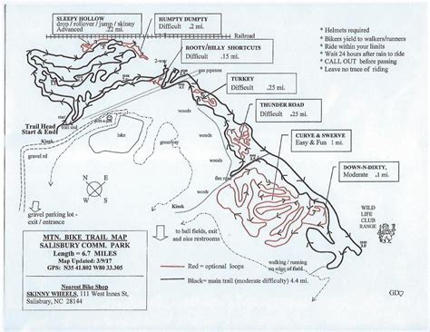 Salisbury Park Ride Map