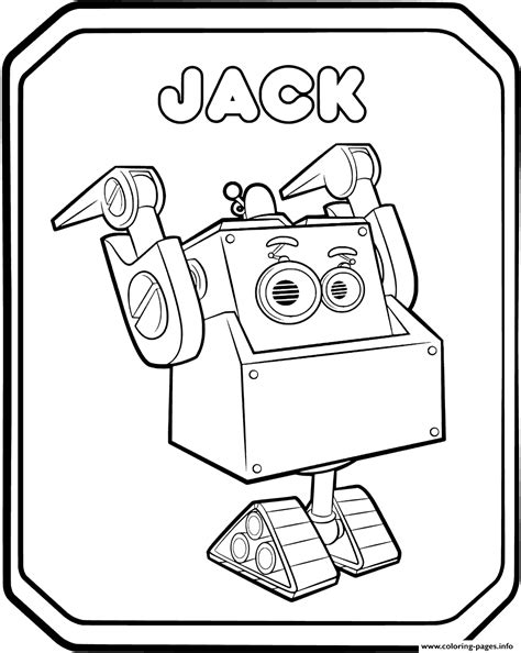 Rusty Rivets Robot Jack Coloring page Printable