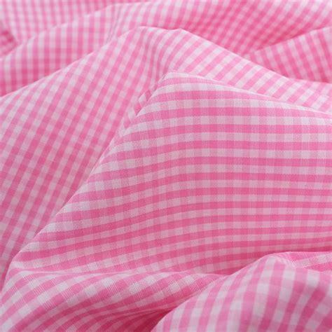 Motif Vichy Tissu Coton Vichy Rose Petits Carreaux Mercerine