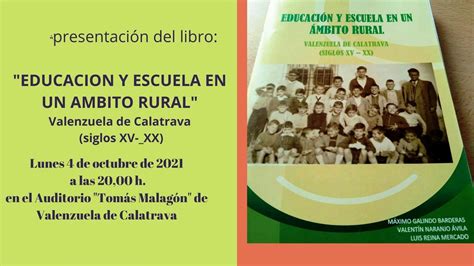 PRESENTACIÓN LIBRO EDUCACIÓN Y ESCUELA EN UNA AMBITO RURAL