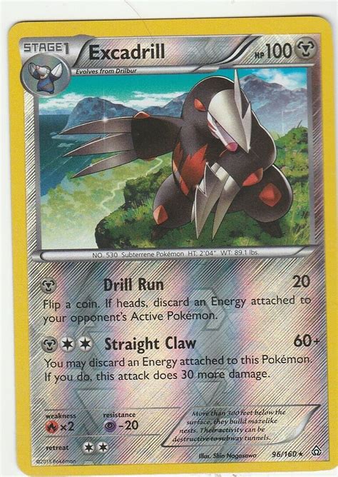 Excadrill Pokemon Tcg Card Xy Primal Clash Reverse Holo Ebay