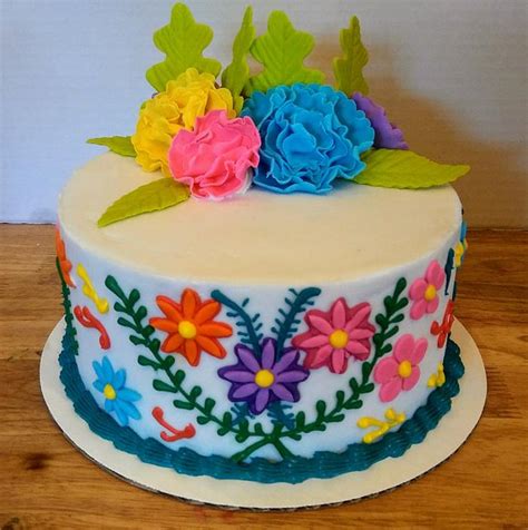 Mexican fiesta birthday cake - Decorated Cake by Tiffany - CakesDecor