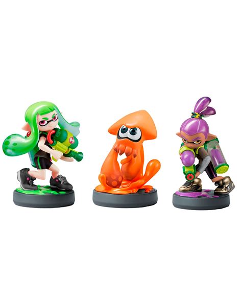 Amiibo Splatoon Inkling Boy Morado Inkling Girl Verde E Inkling Squid