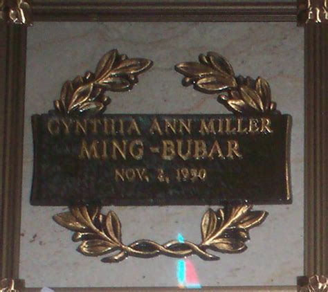 Cynthia Ann Miller Ming Bubar 1930 Unknown Find A Grave Memorial