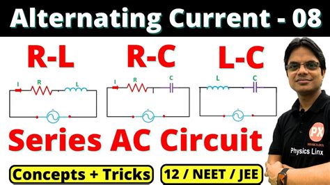 Alternating Current 08 L R And C R Series Ac Circuit L C Series Ac Circuit Class 12 Neet