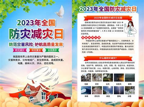 2023年全国防灾减灾日宣传挂图模板psd素材大图网图片素材