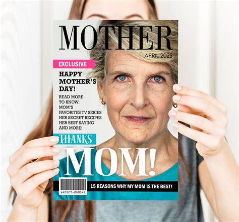 Custom Mothers Day Magazine Cover Ts For Grandma Etsy