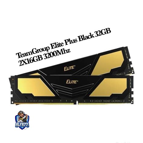 Jual TeamGroup Elite Plus Black 32GB 2X16GB 3200Mhz DDR4 Ram PC