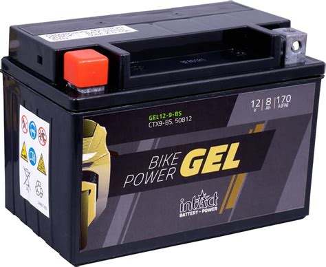 Intact Gel Motorradbatterie Batterie Mit Startleistung F R