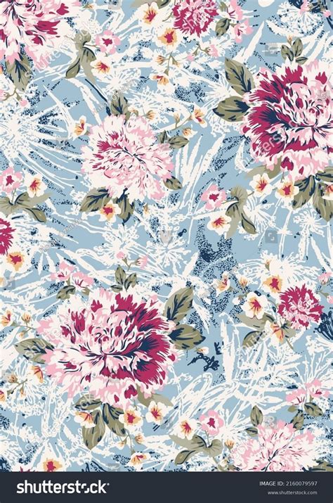 Floral Colorful Fabric Patterns Combined With Motifs And Textural Movements In 2024 Floral