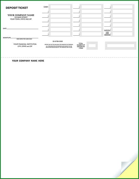 Quickbooks Bank Deposit Slip Template - Template 1 : Resume Examples # ...