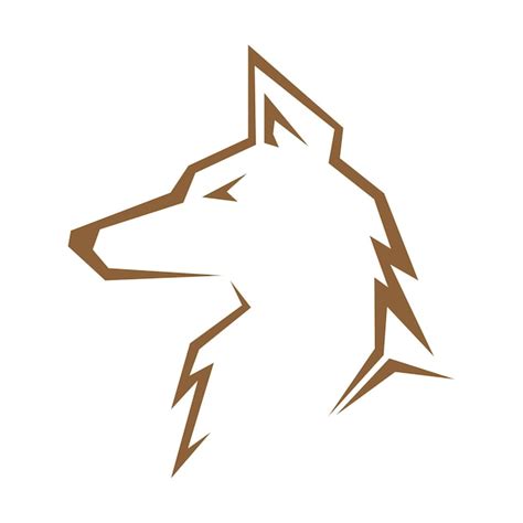 Premium Vector Wolf Line Art Logo Design