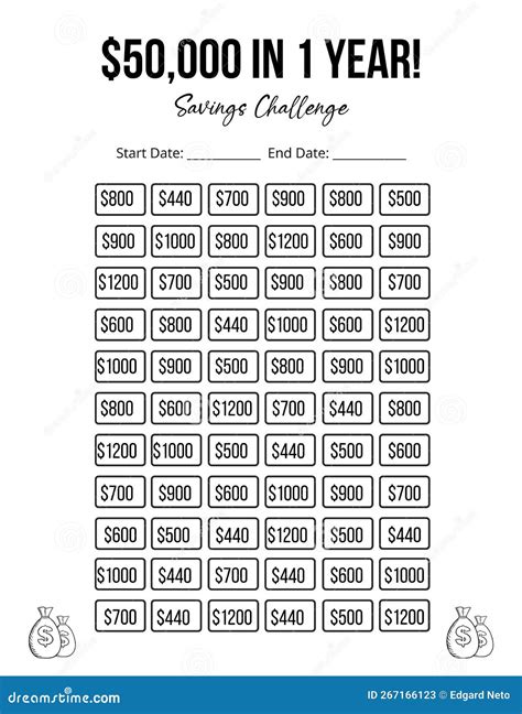 Save Money Challenge, 50k Savings Challenge, Monthly Budget Tracker