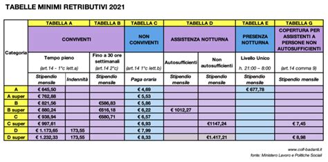 I Minimi Retributivi 2021 Lo Stipendio Di Colf E Badanti Da Aggiornare Colf Badantiit