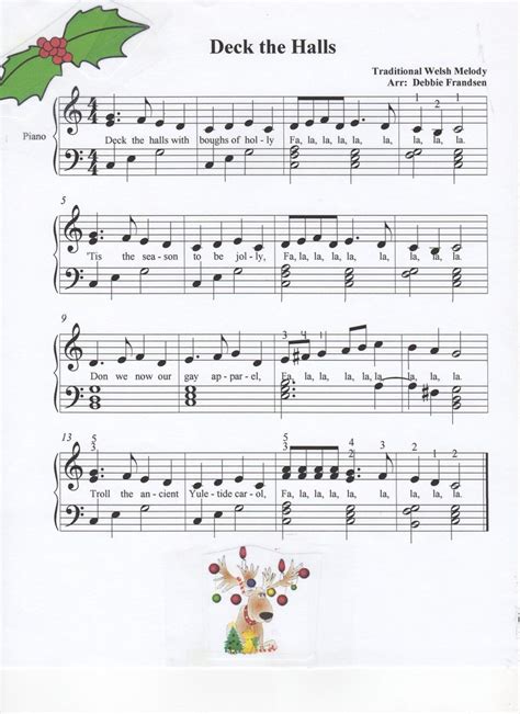 Deck The Halls Piano Sheet Music Let S Play Music Christmas Beginner