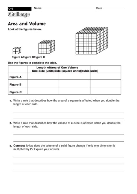 Area And Volume Area Worksheet With Answers Printable Pdf Download