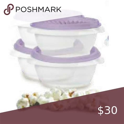 Tupperware Servalier Bowl Set Of Cup Size Purple New Bowl Set