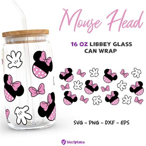 Minnie Mouse Svg For Libbey 16oz Can Glass Vectplace