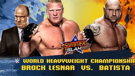 Wwe Batista Vs Brock Lesnar Wwe World Heavyweight Championship