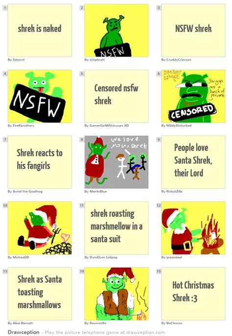 Shrek Is Naked Drawception