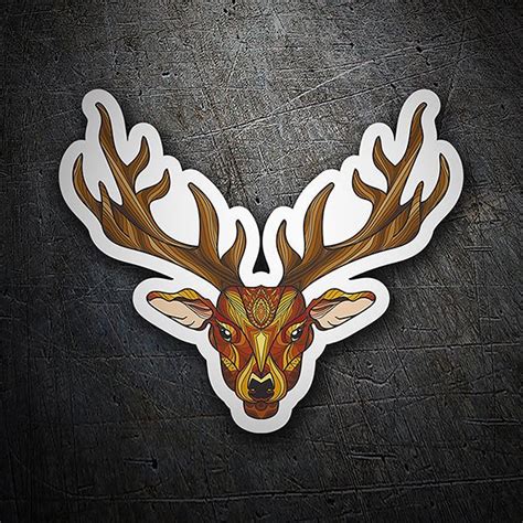 Autocollant Illustration De Cerfs Webstickersmuraux