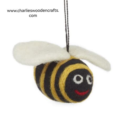 Buzzy Bee Hanging Felt Decoration Charlies Wooden Crafts