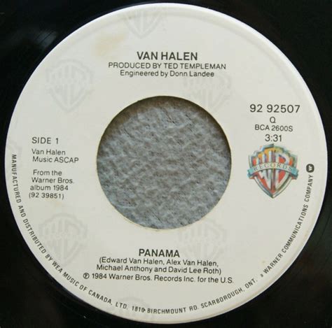 Van Halen – Panama (1984, Vinyl) - Discogs