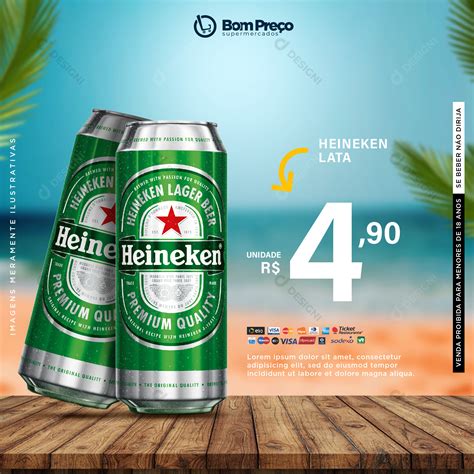 Heineken Bares Bebidas Social Media Psd Editável [download] Designi