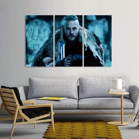 Quadro Ragnar Lothbrok Vikings Decorativo Em Tecido Mercadolivre