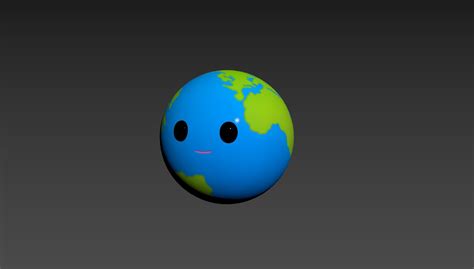 Character229 Cartoon Earth 3D Model CGTrader