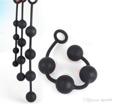 Large Anal Beads Silicone Butt Plug Dilatator Graduated Balls Expander For Men Women From