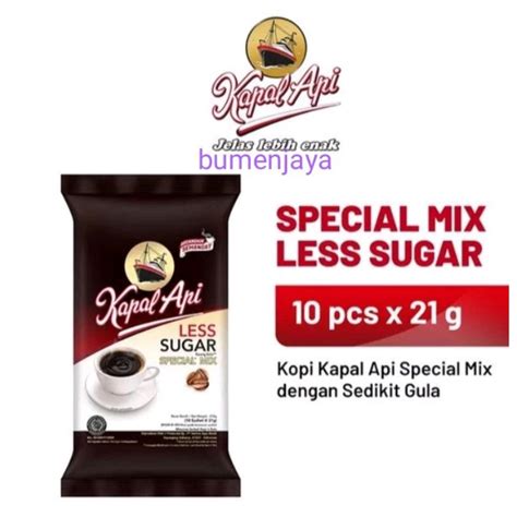 Jual Kapal Api Less Sugar Kopi Kapal Api Mix Less Sugar Per Renceng Isi