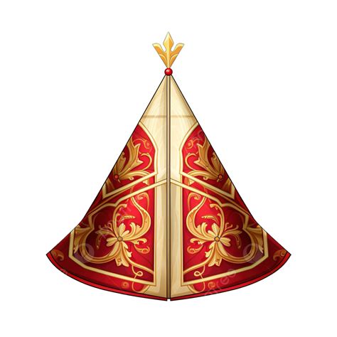 Bishops Mitre Hat Line Art