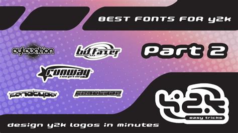 Best Free Fonts For Y2k Aesthetic Logos - PELAJARAN