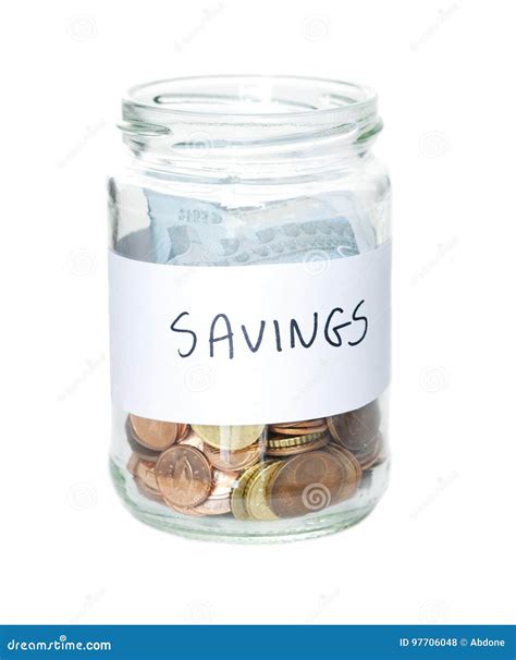 Jar Of Savings Stock Photo Image Of Banking Fund Investment 97706048