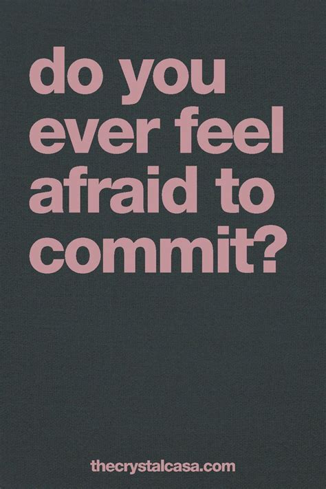 Overcoming The Fear Of Commitment